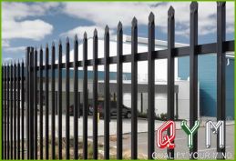 Steel picket fence