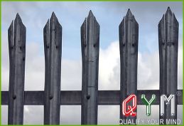 Galvanized palisade fencing panel