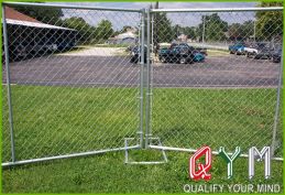 Galvanized temporary chain link fence