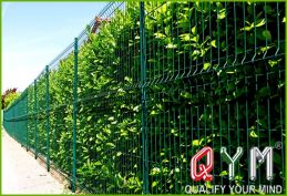 Curved 3d wire mesh fence