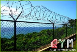 Airport fence with round y posts