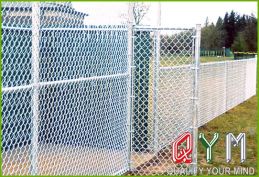 Galvanized chain link fence