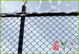 Black chain link fence kit