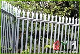 Steel palisade fence and gate